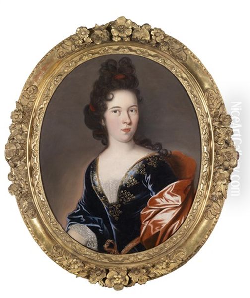 Bildnisse Eines Eleganten Ehepaares (pair) Oil Painting by Jean Ranc