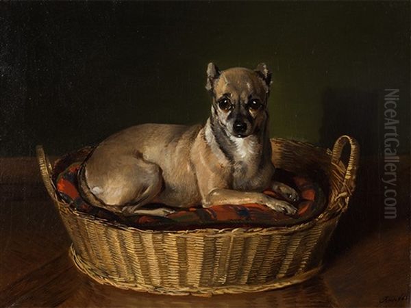 Chihuahua Oil Painting by Johann Matthias Ranftl