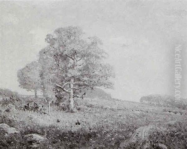 Near Lyme, Conn. Oil Painting by Henry Ward Ranger
