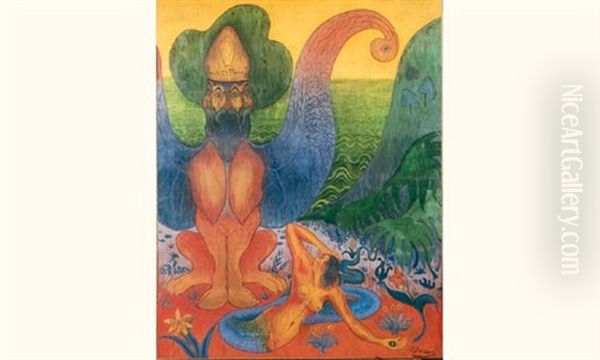 Hippogriffe Oil Painting by Paul Elie Ranson
