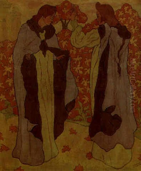 Les Deux Graces Oil Painting by Paul Elie Ranson