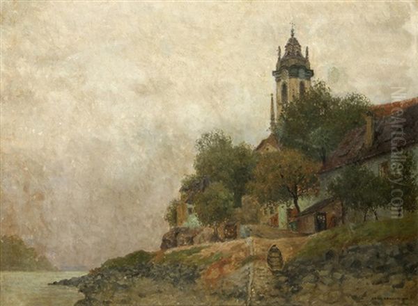 Blick Auf Durnstein Oil Painting by Hans Ranzoni the Younger