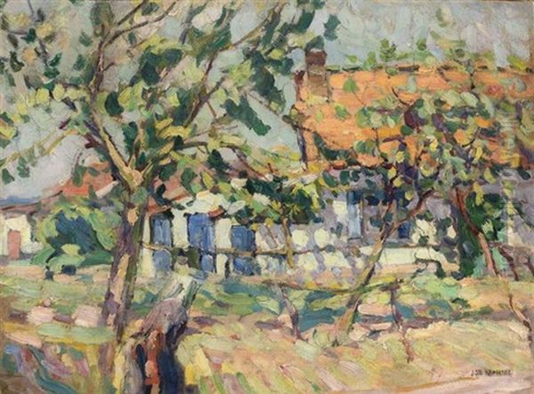 Returning Home (near Uccle, Belgium) Oil Painting by Joseph Morris Raphael