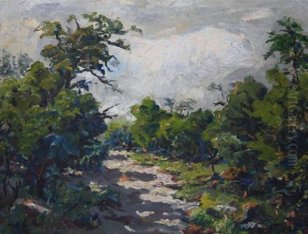 Clearing Through The Trees Oil Painting by Joseph Morris Raphael
