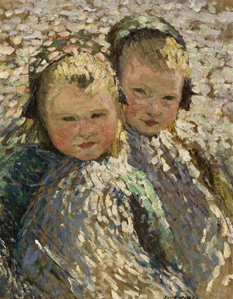 Two Children Oil Painting by Joseph Morris Raphael