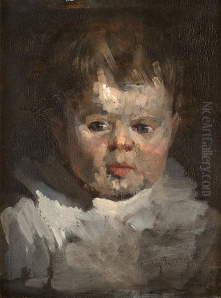 Portrait Of A Boy Oil Painting by Joseph Morris Raphael