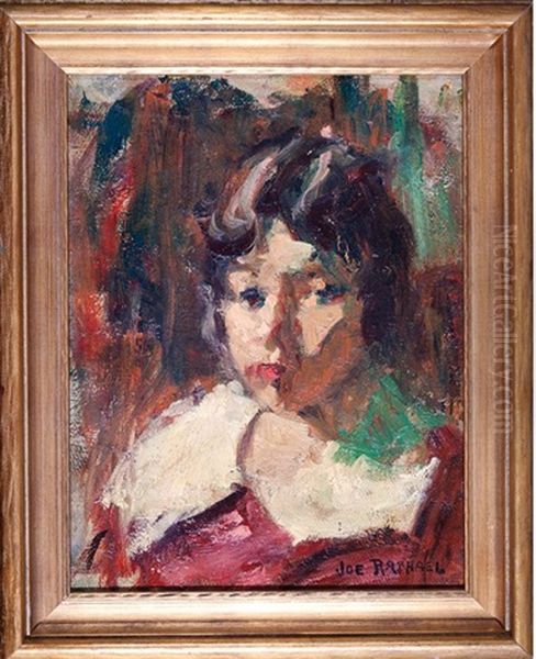 Portrait Of A Young Girl Oil Painting by Joseph Morris Raphael