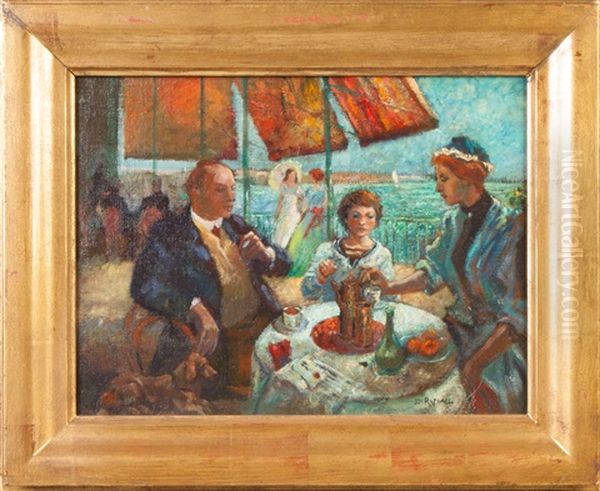 Afternoon Tea Oil Painting by Joseph Morris Raphael