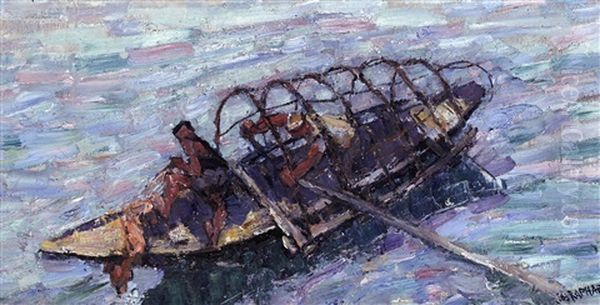 Fishing Boat Oil Painting by Joseph Morris Raphael