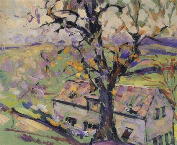 House Under The Tree Oil Painting by Joseph Morris Raphael