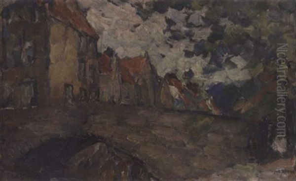 Groene Rei, Brugge, Belgium Oil Painting by Joseph Morris Raphael