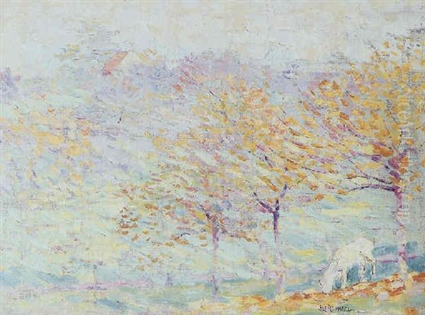 Orchard Oil Painting by Joseph Morris Raphael