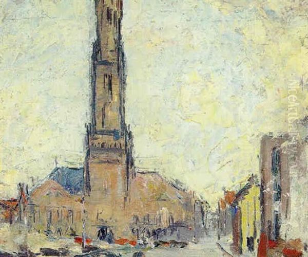 The Belfry, Bruges, 1932 Oil Painting by Joseph Morris Raphael