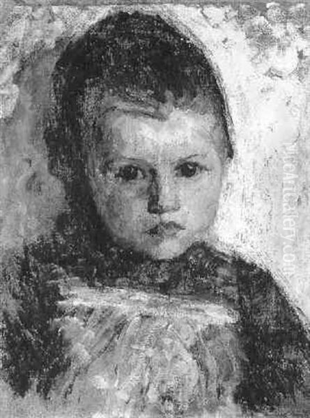 Portrait Of The Artist's Daughter Oil Painting by Joseph Morris Raphael