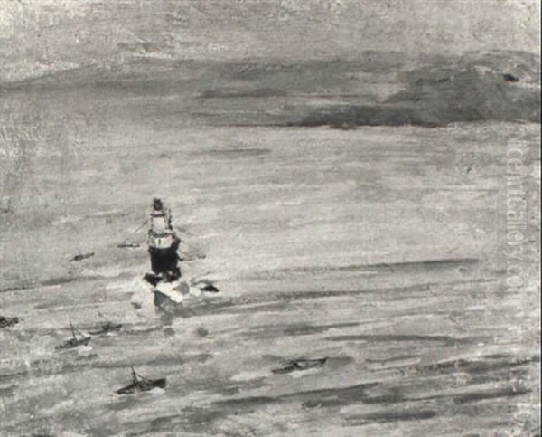 Entrance To San Francisco Bay Oil Painting by Joseph Morris Raphael