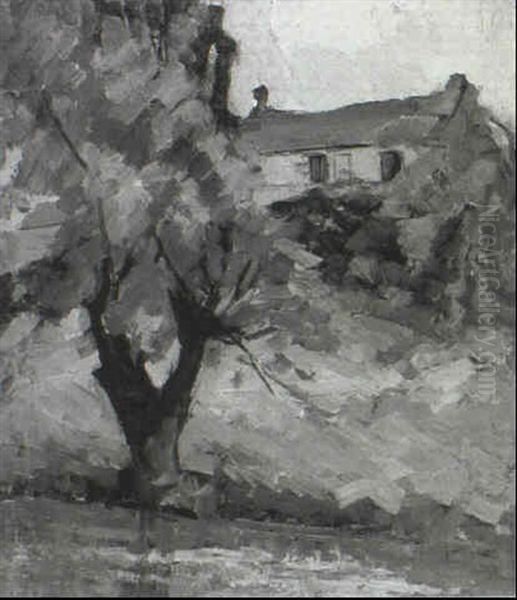 House On A Hill Oil Painting by Joseph Morris Raphael