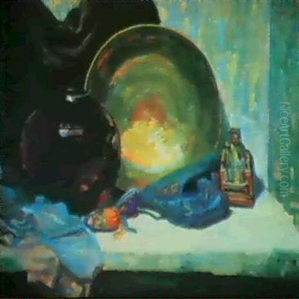 Oriental Still Life Oil Painting by Joseph Morris Raphael