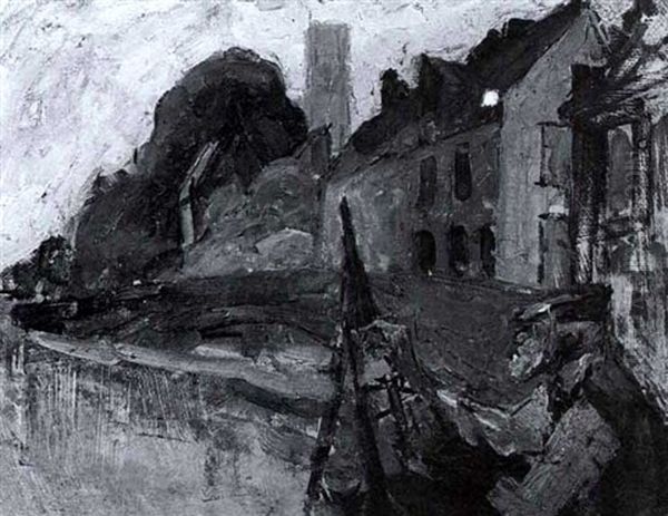 Painting In Bruges Oil Painting by Joseph Morris Raphael