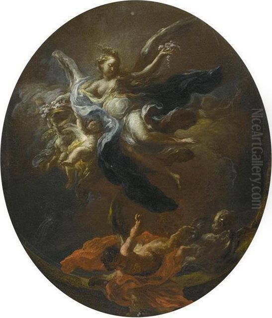 Allegory Of Glory. Oil Painting by Matteo Bonecchi
