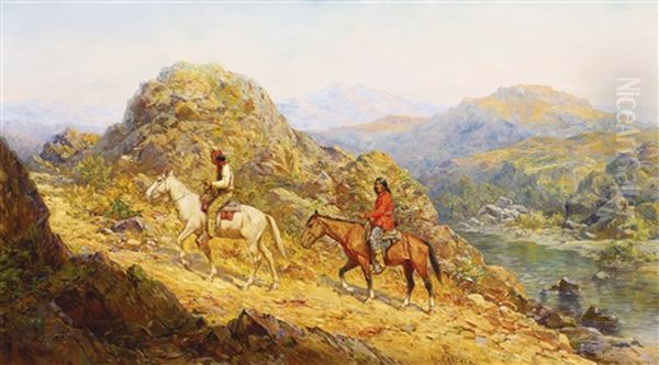 The Trail Into The Mountains Oil Painting by Henry Raschen