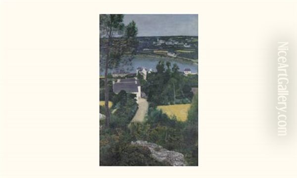 Vue De Plougastel Oil Painting by Georges Rasetti