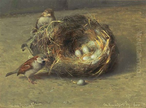 Smidt Pa Jorden Oil Painting by Niels Pieter Rasmussen