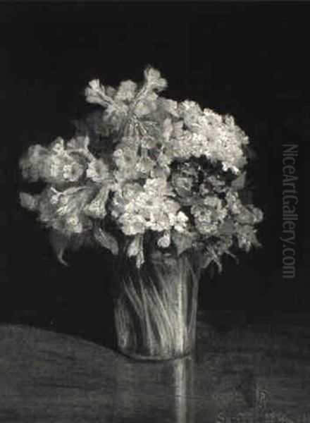 Primulaer Og Kodrivere Oil Painting by Niels Pieter Rasmussen