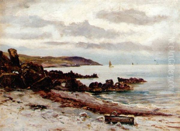 View From A Cove Oil Painting by Alexander Wellwood Rattray