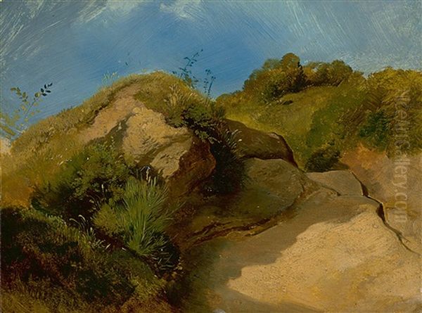 Sommermorgen Am Berghang Oil Painting by Heinrich Woldemar Rau