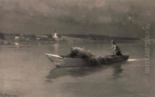 Aufziehendes Unwetter Oil Painting by Karl Raupp