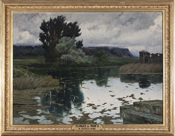 Ruinas De Ninfa Oil Painting by Nicolas Raurich Y Petre