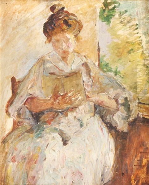 Jeune Femme Lisant Oil Painting by Joseph Ravaisou