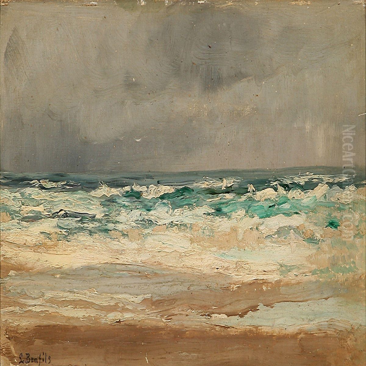 Breakers Oil Painting by Louise Bonfils