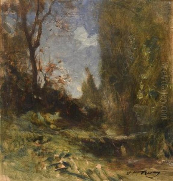 Paysage Oil Painting by Auguste Francois Ravier