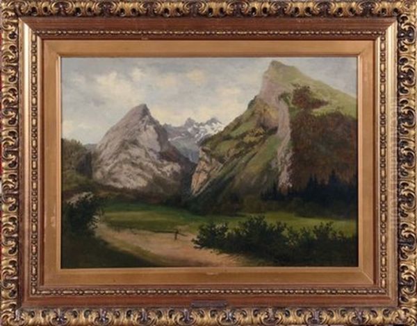 Giogaie Alpine Oil Painting by Ernesto Rayper