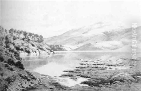 Upper Richardson's Bay, Marin County, California Oil Painting by Louis Edward Rea
