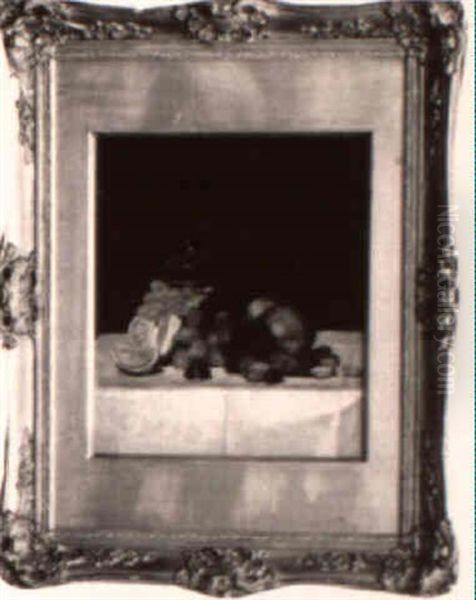 Fruit On A Table Oil Painting by Morston Constantine Ream