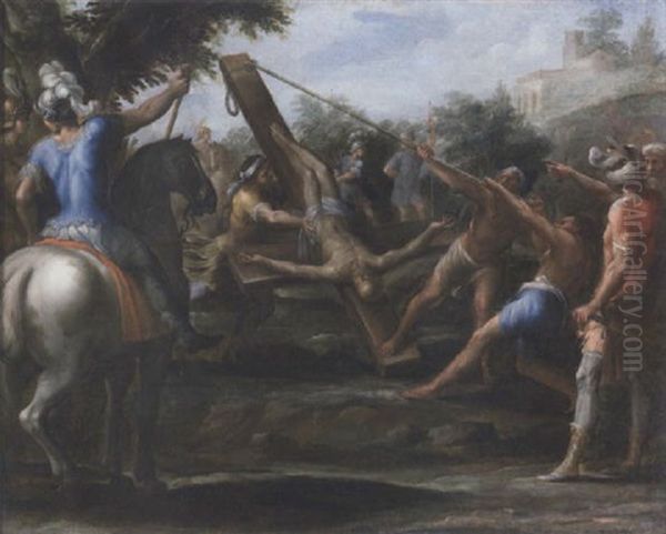 The Crucifixion Of Saint Peter Oil Painting by Giovanni Paolo Recchi