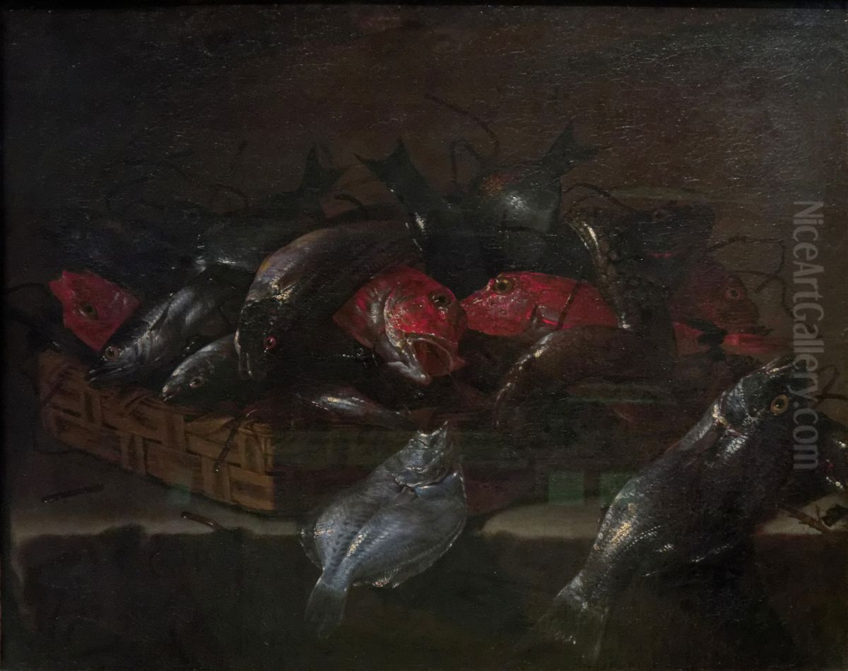 Nature Morte Aux Poissons Oil Painting by Giuseppe Recco