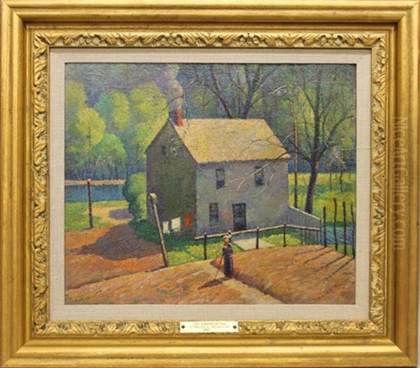 Morning Light - Lock Tender's Cottage Oil Painting by Stanley L. Reckless