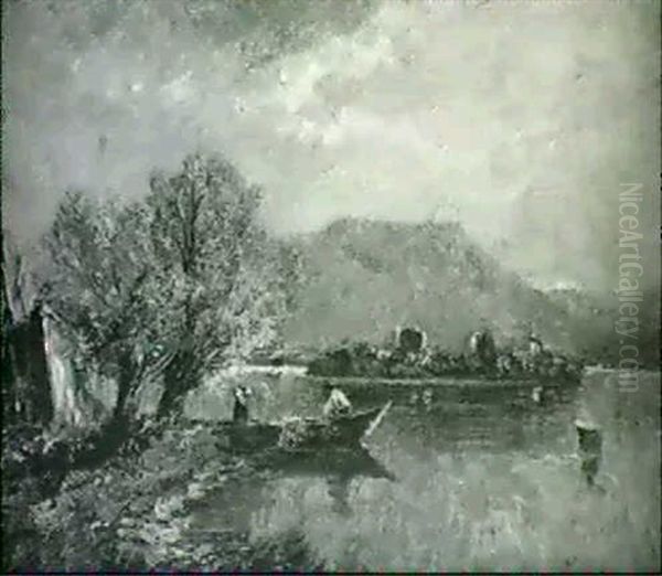 Fraueninsel Am Chiemsee Oil Painting by Franz Reder-Broili