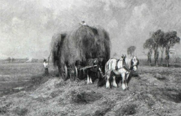 Loading Hay Oil Painting by Arthur William Redgate