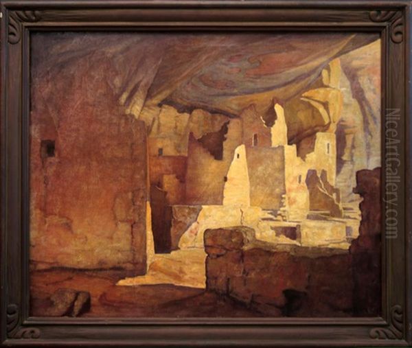 Superstition Mountain Oil Painting by Carl Redin