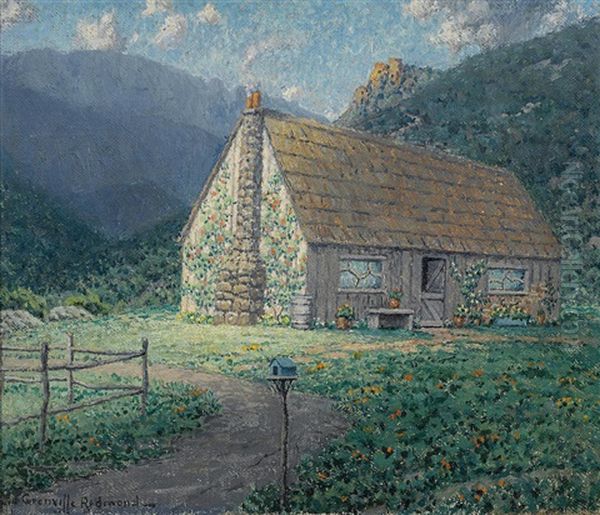 Valley Cottage Oil Painting by Granville S. Redmond