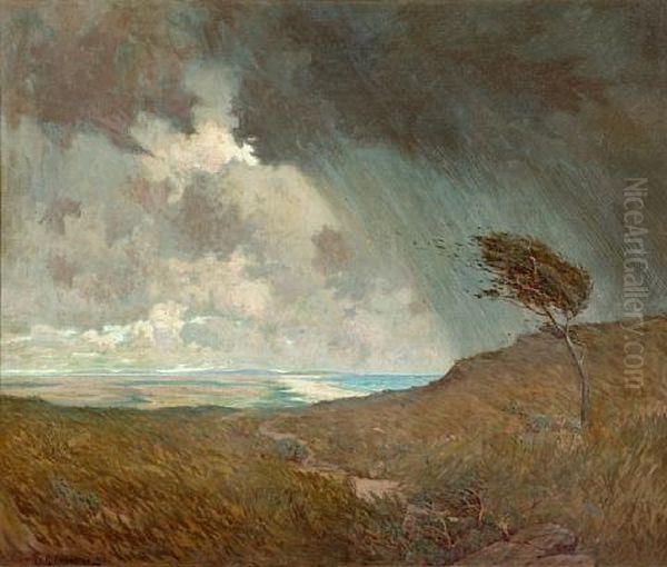 Coastal Storm Oil Painting by Granville S. Redmond