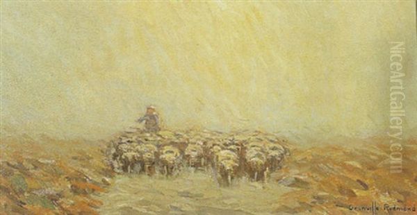 Herding Sheep Oil Painting by Granville S. Redmond