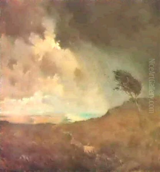 The Storm Cloud Oil Painting by Granville S. Redmond