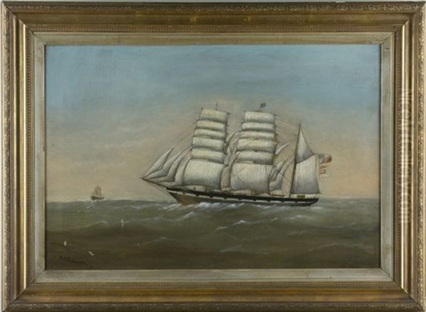 In Full Sail Oil Painting by Edward King Redmore