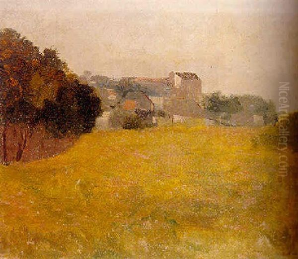 Petit Village Dans Le Medoc Oil Painting by Odilon Redon