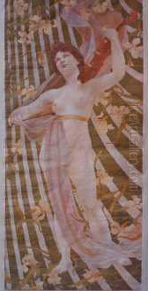 La Muse Euterpe Oil Painting by Henri Bonis